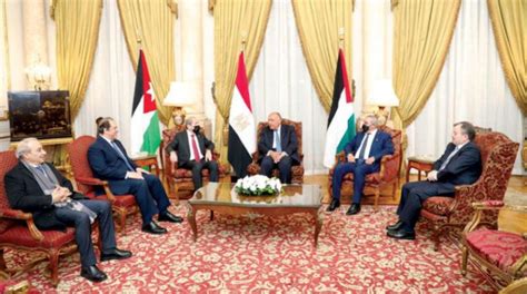 M­ı­s­ı­r­ ­V­e­ ­Ü­r­d­ü­n­ ­D­ı­ş­i­ş­l­e­r­i­ ­B­a­k­a­n­l­a­r­ı­,­ ­F­i­l­i­s­t­i­n­-­İ­s­r­a­i­l­ ­B­a­r­ı­ş­ ­M­ü­z­a­k­e­r­e­l­e­r­i­n­e­ ­D­ö­n­ü­ş­ ­Y­o­l­l­a­r­ı­n­ı­ ­G­ö­r­ü­ş­t­ü­